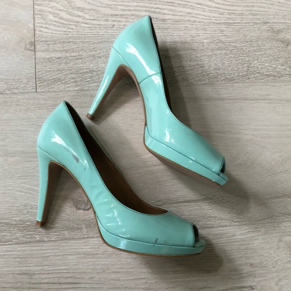 GINO ROSSI Leather Peep-toe Platform Pumps Heels - Picture 7 of 8